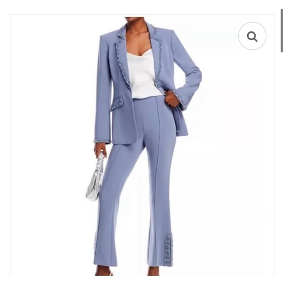Cinq a Sept Kayden Beaded Blazer NEW Jacket Women's Size 0 $697 Blue Slate NWT - Picture 3 of 11